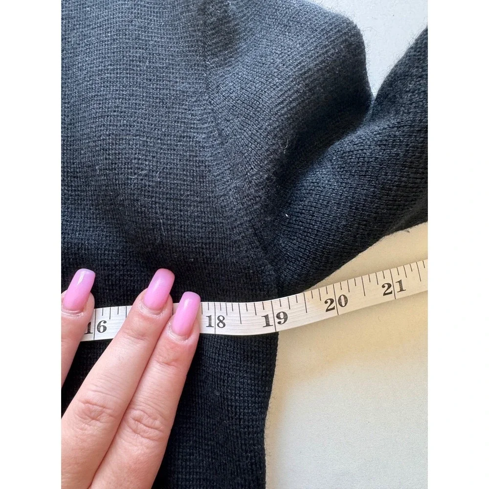 J. Crew‎ Womens Open Front Merino Wool Knit Blazer Cardigan Jacket Black Small